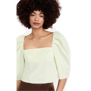 NEW Vince Square Neck Top Honeydew 8